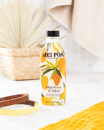 Hei Poa Pure Tahiti Monoï Oil Mango Scent Multi-Functional Oil for body and hair