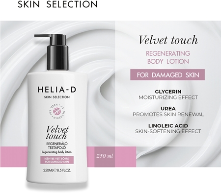 Helia-D Skin Selection Regenererande kroppskräm på sprucken hud