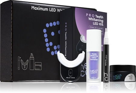 Hello Coco Teeth Whitening Maximum LED pleegitamiskomplekt hammastele