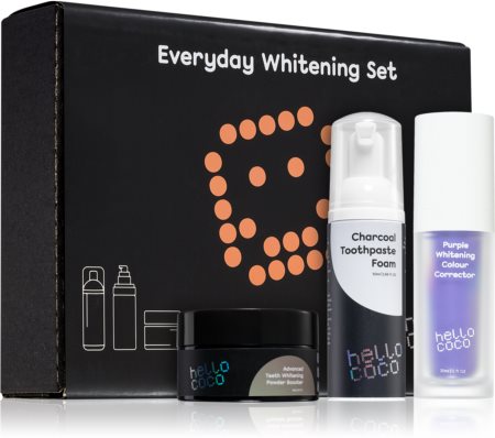 Hello Coco Teeth Whitening Everyday Whitening Set kit sbiancante per i denti