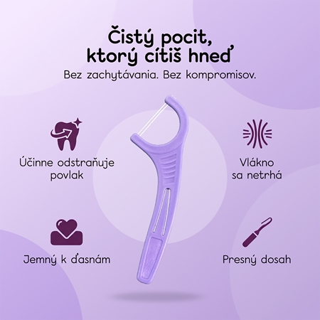 hello coco Floss Picks dentálné špáratka s niťou