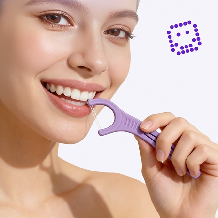 hello coco Floss Picks dentálné špáratka s niťou