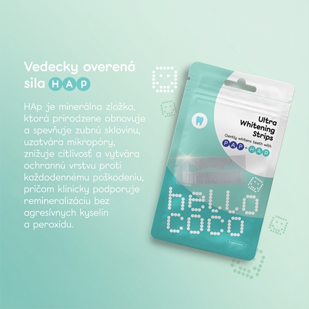 hello coco Ultra Whitening Strips bieliace pásiky