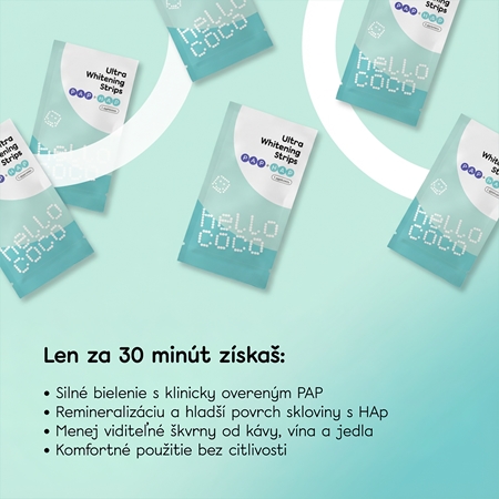 hello coco Ultra Whitening Strips bieliace pásiky