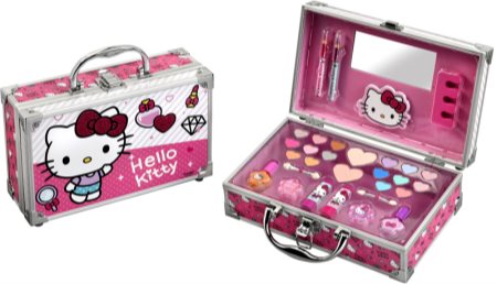 Hello Kitty Make-up Aluminum Set kozmetikai doboz (tükörrel) gyermekeknek