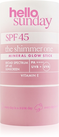hello sunday the shimmer one mineral glow stick minerální ochranná tyčinka na citlivá místa SPF 45
