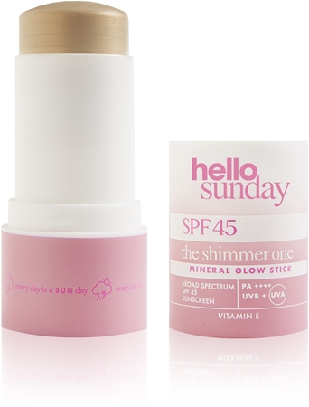 hello sunday the shimmer one mineral glow stick minerální ochranná tyčinka na citlivá místa SPF 45