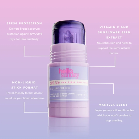 hello sunday the take-out one invisible sun stick Protective Moisturizing Stick SPF 50+