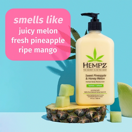 HEMPZ Sweet Pineapple Honey Melon hydratační tělové mléko