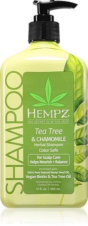 HEMPZ Tea Tree & Chamomile lehký hydratační šampon na vlasy