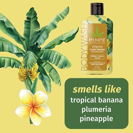 HEMPZ Floral Banana sprchový gel na tělo