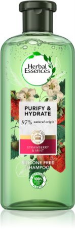 Herbal Essences 97% Natural Origin Strawberry&Mint shampoo hiuksiin