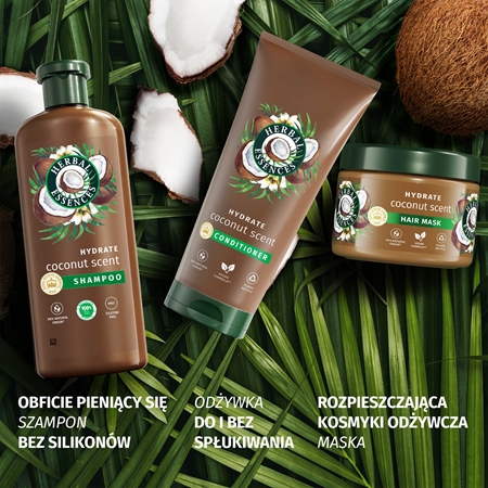 Herbal Essences Coconut Scent Hydrate szampon nawilżający do włosów suchych