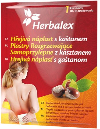 Herbalex Chestnut warm patch parche con efecto calor con un efecto reforzado contra el dolor