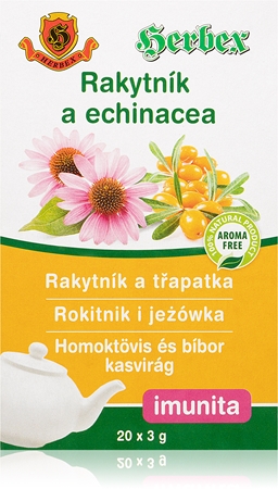 HERBEX Rakytník a echinacea čaj porcovaný bylinný čaj pro podporu imunitního systému