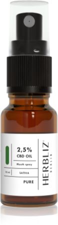 Herbliz Sativa CBD Oil 2,5% спрей для полости рта с КБД
