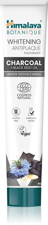Himalaya Herbals Whitening Antiplaque Charcoal + Black Seed Oil fogfehérítő fogkrém faszénnel