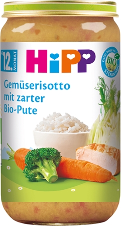 Hipp BIO zeleninové rizoto s krůtím masem dětský příkrm