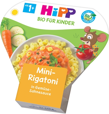 Hipp BIO Mini-Rigatoni se zeleninou ve smetanové omáčce dětský příkrm