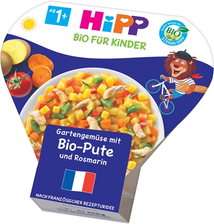 Hipp BIO zelenina zo zahrádky s BIO morčacím mäsom a rozmarínom detský príkrm