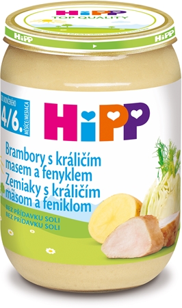 Hipp Hipp brambory s králičím masem a fenyklem dětský příkrm