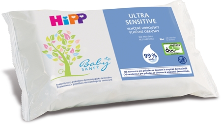 Hipp Babysanft Ultra Sensitive мокри почистващи кърпички за деца без парфюм