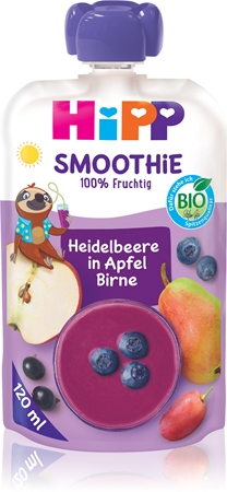 Hipp BIO Smoothie jablko - hruška - borůvky ovocný příkrm