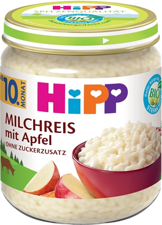 Hipp BIO mléčná rýže s jablky dětský příkrm