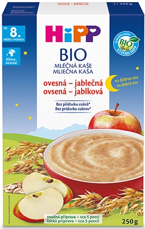 Hipp BIO mléčná kaše na dobrou noc ovesná - jablečná mléčná kaše na dobrou noc