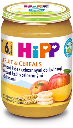 Hipp BIO ovocná kaše s celozrnnými obilovinami obilná kaše