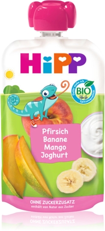 Hipp BIO Broskev-Banán-Mango-Jogurt ovocný príkrm