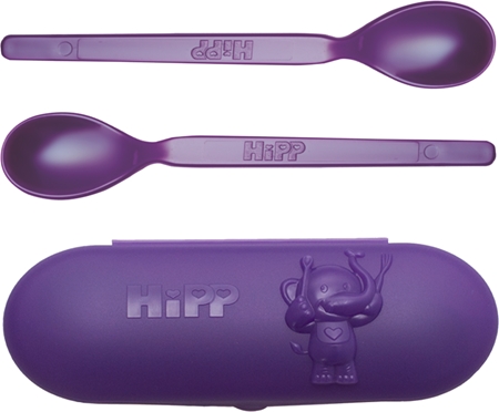 Hipp Spoons Set ruokailusetti matkoille Purple