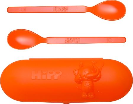 Hipp Spoons Set dinnerware set for travelling Orange