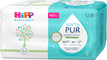 Hipp Soft & Pur υγρά μαντηλάκια καθαρισμού για παιδιά από τη γέννηση