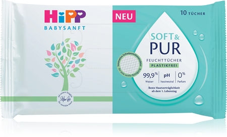 Hipp Soft & Pur puhdistavat kosteuspyyhkeet syntymästä lähtien