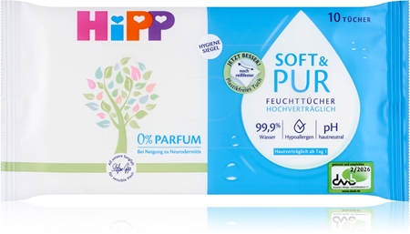 Hipp Soft & Pur Wet Cleansing Wipes for children from birth