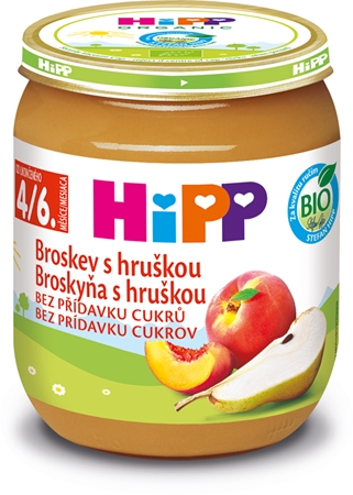 Hipp BIO broskyňa s hruškou detský príkrm