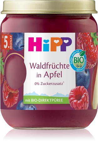 Hipp BIO Jablko jahody, borůvky a maliny ovocný příkrm