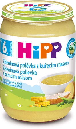 Hipp BIO zeleninová polévka s kuřecím masem dětský příkrm