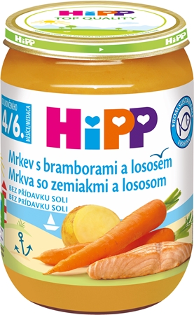 Hipp Hipp mrkev s bramborami a lososem dětský příkrm