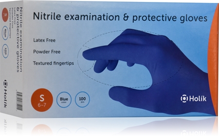 Holík Nitril Blue gants en nitrile non poudrés