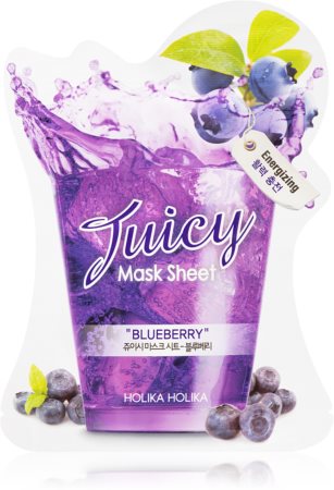Holika Holika Juicy Mask Sheet Blueberry máscara em folha com efeito energizante