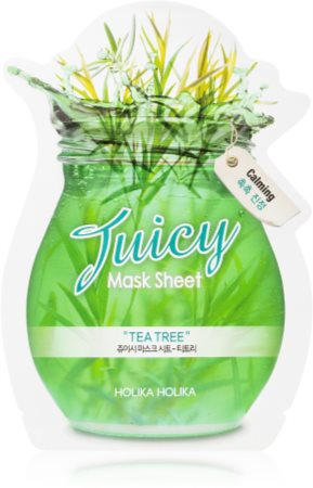 Holika Holika Juicy Mask Sheet Tea Tree plátýnková maska proti nedokonalostem aknózní pleti