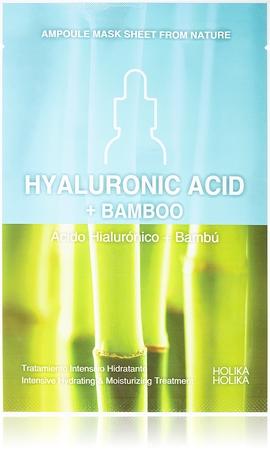 Holika Holika Ampoule Mask Sheet From Nature Hyaluronic Acid + Bamboo plátýnková maska s vysoce hydratačním a vyživujícím účinkem