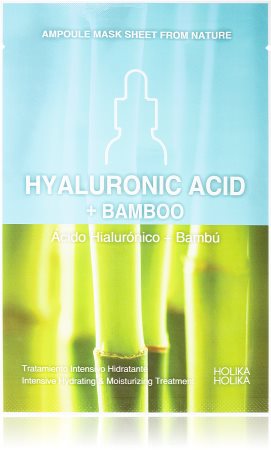 Holika Holika Ampoule Mask Sheet From Nature Hyaluronic Acid + Bamboo masque tissu extra hydratant et nourrissant