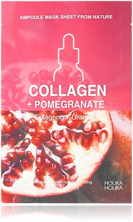 Holika Holika Ampoule Mask Sheet From Nature Collagen + Pomegranate masque tissu raffermissant