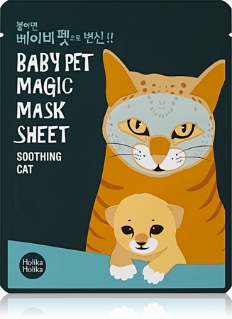 Holika Holika Magic Baby Pet maska odświeżająca i kojąca do twarzy