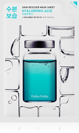 Holika Holika Skin Rescuer Hyaluronic Acid Máscara em folha com efeito hidratante com ácido hialurónico