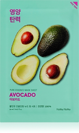 Holika Holika Pure Essence Avocado zklidňující plátýnková maska