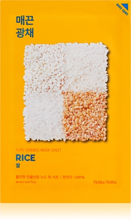 Holika Holika Pure Essence Rice plátýnková maska pro rozjasnění a vitalitu pleti